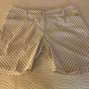 Adidas Ladies Shorts. Size 12. White with small black diamonds